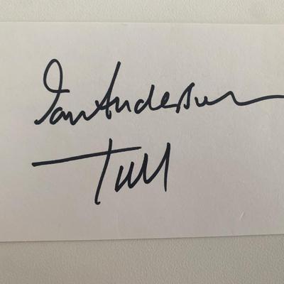 Jethro Tull Ian Anderson original signature