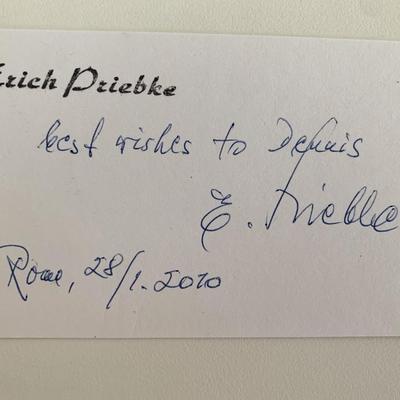 Erich Priebke original signature