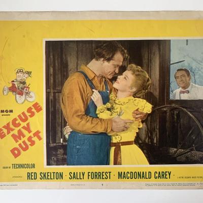Excuse My Dust original 1951 vintage lobby card