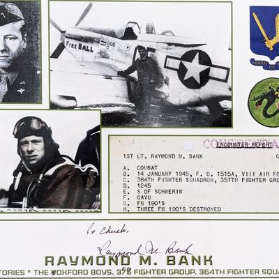 ASAF Flying Ace Raymond M Banks signed photo