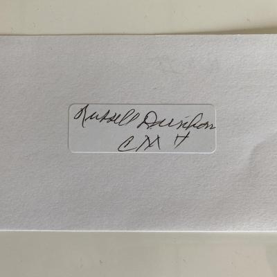 WWII Russell Dunham original signature