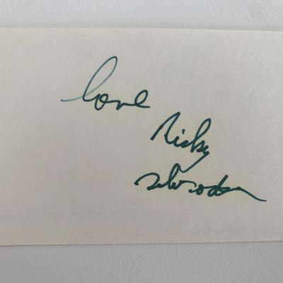 Ricky Schroeder original signature