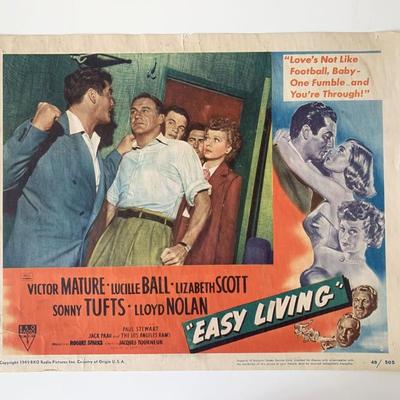 Easy Living original 1949 vintage lobby card