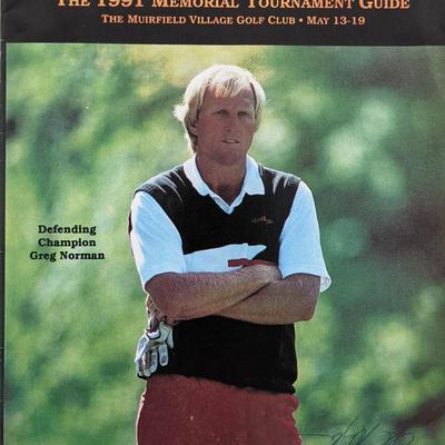 Greg Norman signed 1991 Memorial Tournament Guide
