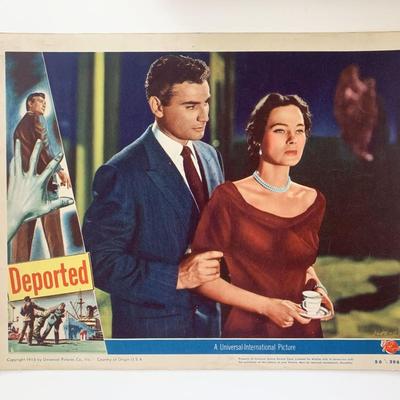 Deported original 1950 vintage lobby card