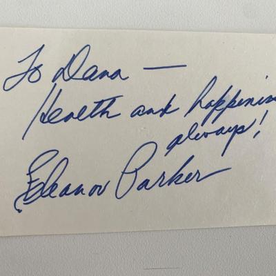 Eleanor Parker original signature