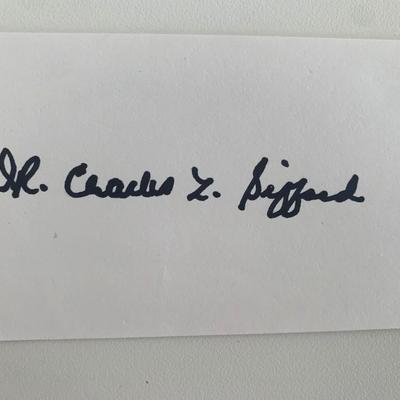 Golfer Dr. Charles L. Sifford original signature
