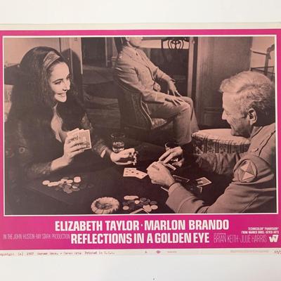Reflections in a Golden Eye original 1967 vintage lobby card