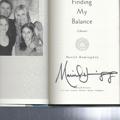 Mariel Hemingway signed book 