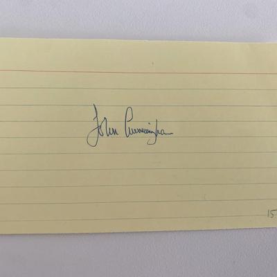 John Cunningham original signature