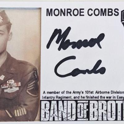 Monroe Combs signed card