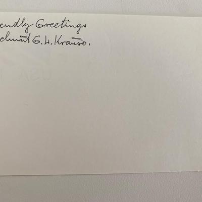 Rocket Scientist Dr. Helmut Krause original signature