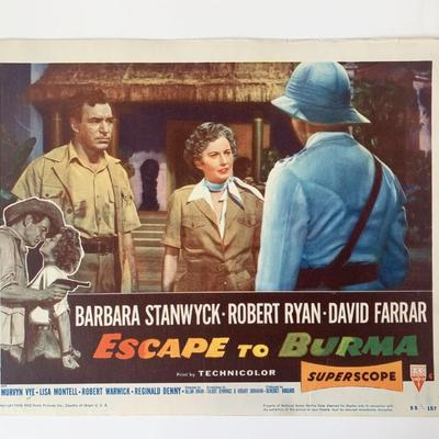 Escape to Burma original 1955 vintage lobby card