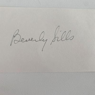 Opera singer Beverly Sills original signature