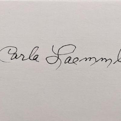 Carla Laemmle original signature
