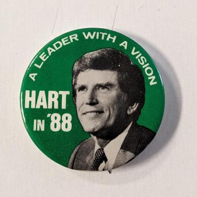 Gary Hart 1988 Presidential Campaign Pin