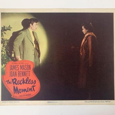 The Reckless Moment original 1949 vintage lobby card