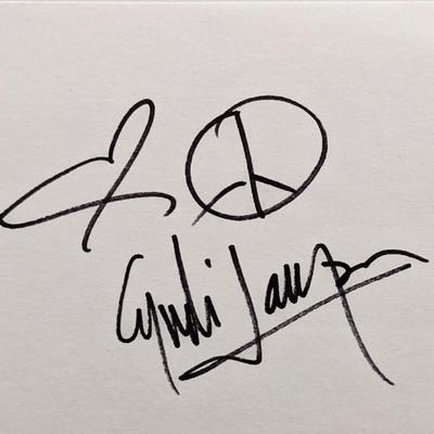 Cyndi Lauper original signature