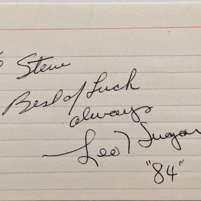 NFL Leo Sugar original signature
