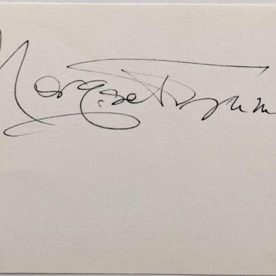 Margaret Truman original signature