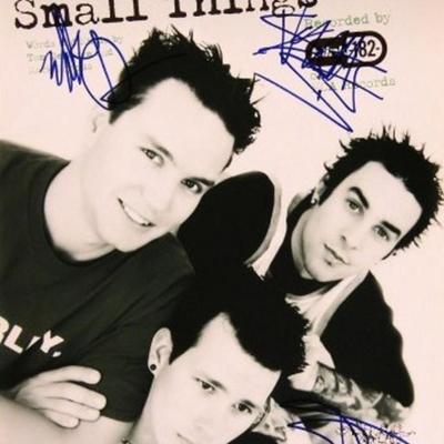 Blink 182 signed sheet music 