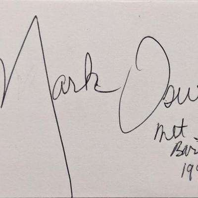 Met Baritone Mark Oswald original signature