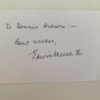 Edwin Meese III original signature
