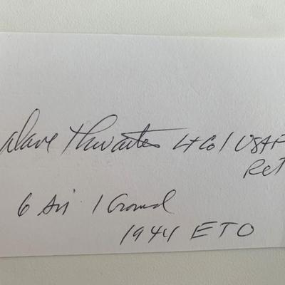 USAF Flying Ace David Thwaites original signature