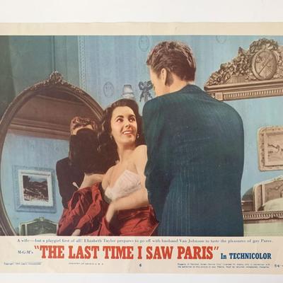 The Last Time I Saw Paris original 1954 vintage lobby card 