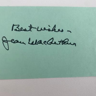 Jean MacArthur original signature