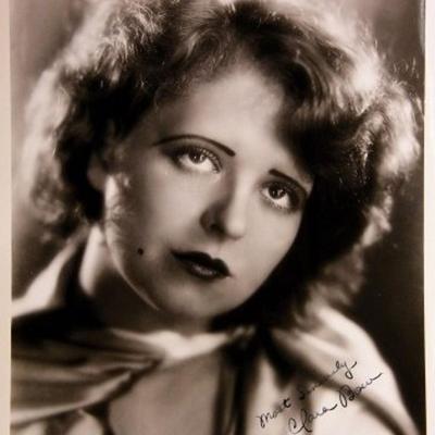 Clara Bow signed portrait photo 
