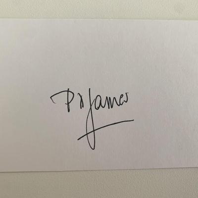 P.D. James original signature