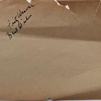 Fritz Weaver original signature