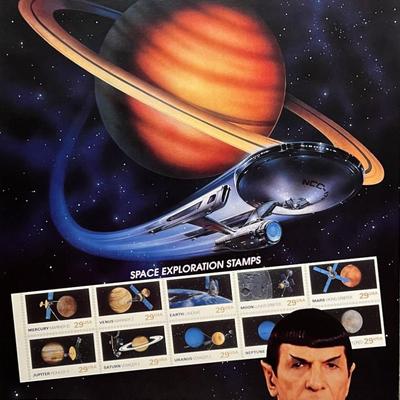 Rare Star Trek Space Exploration Stamp Collectors original movie poster