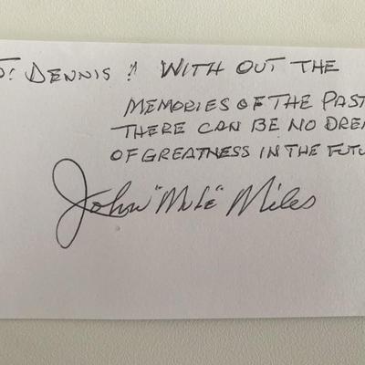 John "Mule" Miles original signature