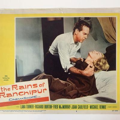 The Rains of Ranchipur original 1955 vintage lobby card