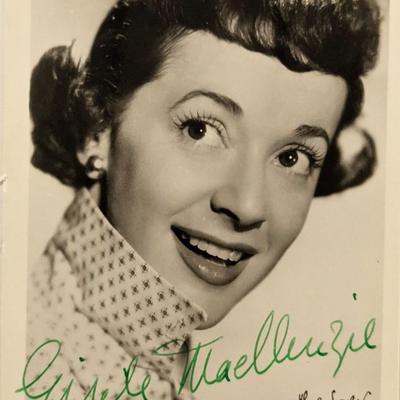 Gisèle MacKenzie signed photo