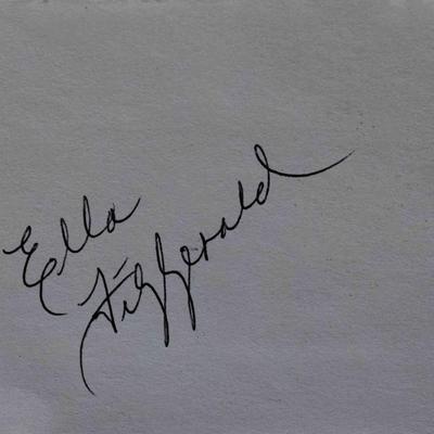 Ella Fitzgerald signature slip 