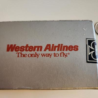 Vintage Western Airlines Playing Cards