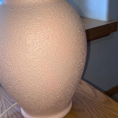 PEACH LAMP AND MATCHING PHONE WITH SIDE TABLE CABINET
