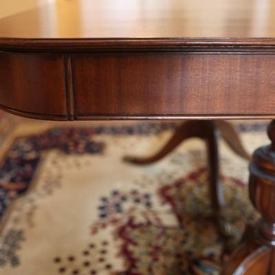 Mahogany Double Pedestal Butterfly Leaf Dining Table