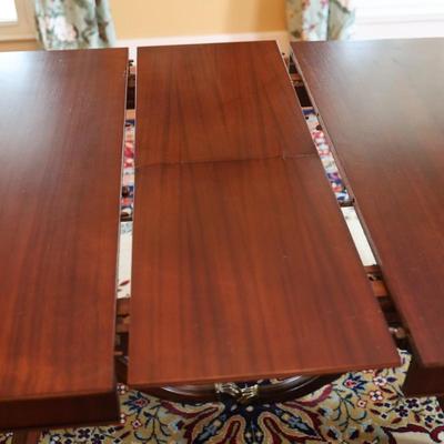 Mahogany Double Pedestal Butterfly Leaf Dining Table