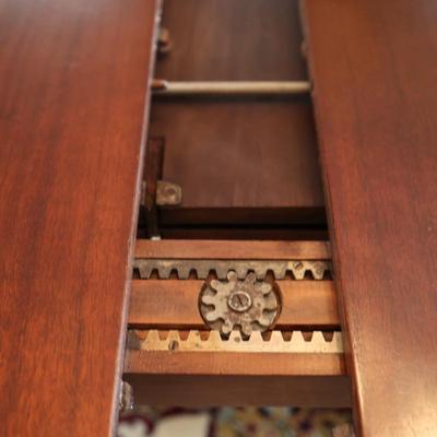 Mahogany Double Pedestal Butterfly Leaf Dining Table