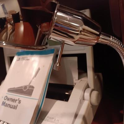 SMITH CORONA PERSONAL WORD PROCESSOR, BRIEFCASE AND DESK LAMP