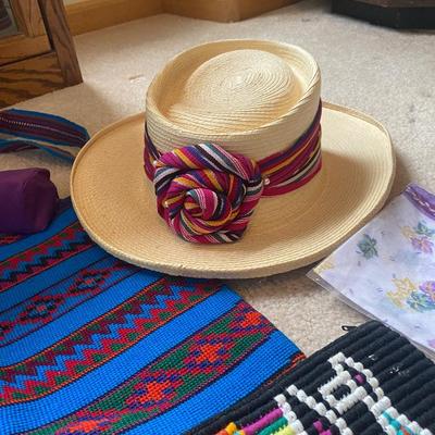 LADYS HAT, HAND BAG, UMBRELLA, COIN PURSES/MAKE-UP BAGS