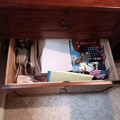 8 PIECE ASHLEY FURNITURE PARTNER OR EXECUTIVE DESK