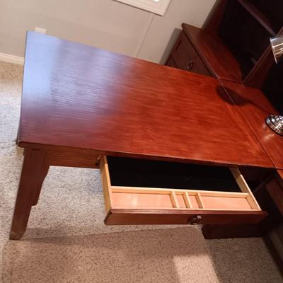 8 PIECE ASHLEY FURNITURE PARTNER OR EXECUTIVE DESK