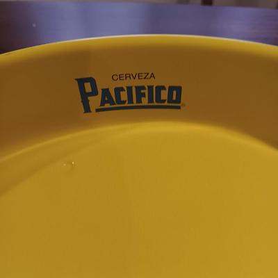 CERVEZA PACIFICO TRAY AND HEAVY THICK BUFFALO BILL CODY SIGN