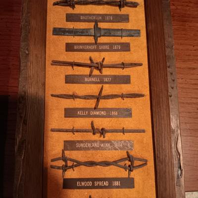 2 BARBED WIRE SAMPLES MADE BY CENTRAL CITY MICRO FOUNDRY