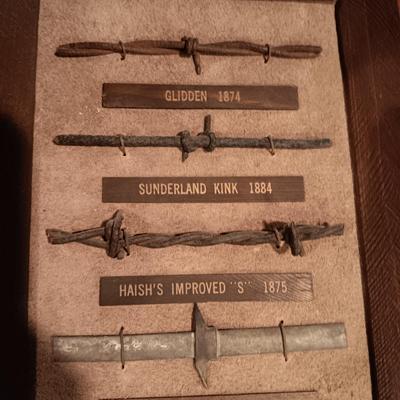2 BARBED WIRE SAMPLES MADE BY CENTRAL CITY MICRO FOUNDRY